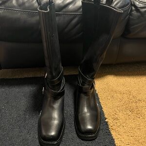 Steve Madden Calin black leather boots